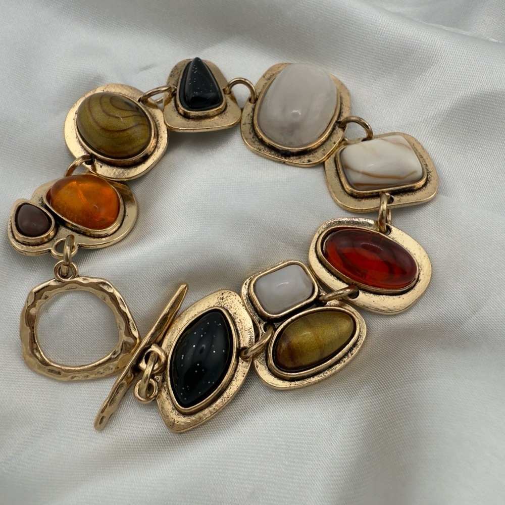 Bohemian Vintage Colorful Rock Multi-Stone Bracelet